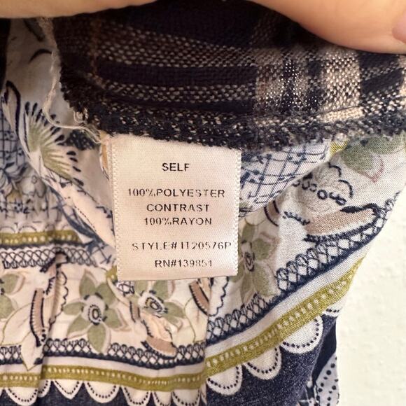 Oddy mixed media button down short sleeve shirt size 3XL - Picture 3 of 6